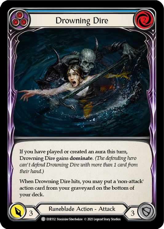 Drowning Dire (Blue) [EVR112] 1st Edition Normal, Everfest, Common, EVR112