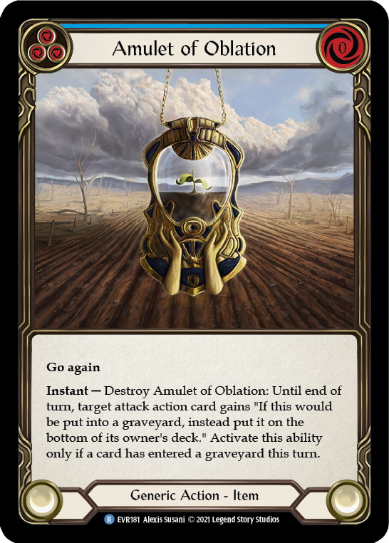 Amulet of Oblation [EVR181] 1st Edition Cold Foil, Everfest, Rare, EVR181