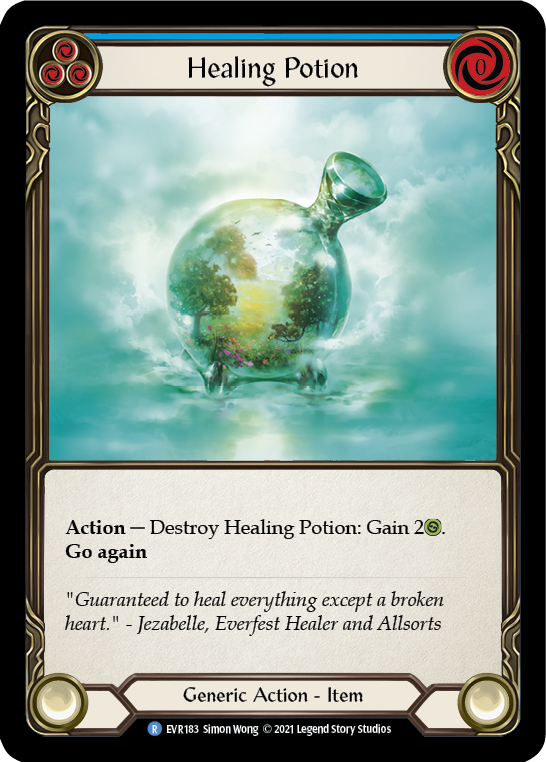 Healing Potion [EVR183] 1st Edition Cold Foil, Everfest, Rare, EVR183