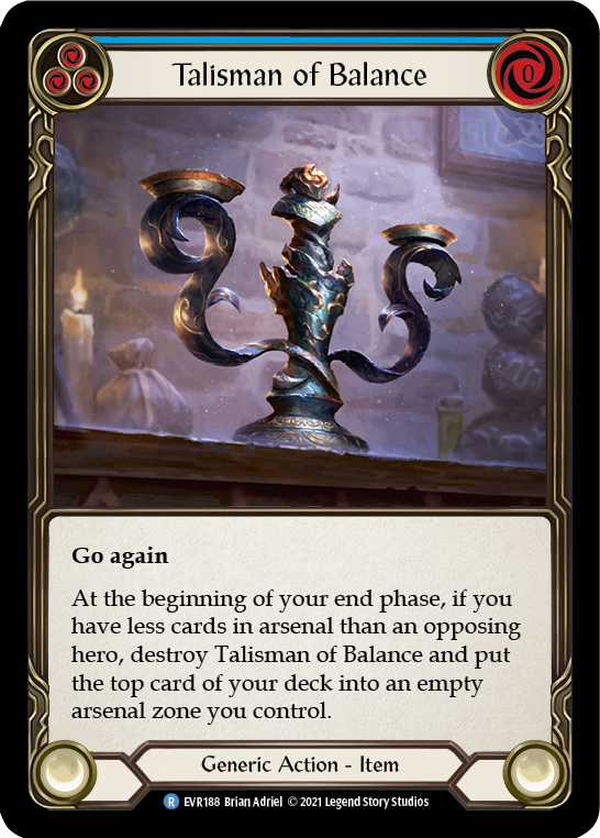 Talisman of Balance [EVR188] 1st Edition Normal, Everfest, Rare, EVR188