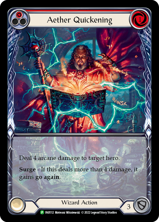 Aether Quickening (Red) - FAB112 [FAB112] Rainbow Foil, Flesh and Blood: Promo Cards, Promo, FAB112