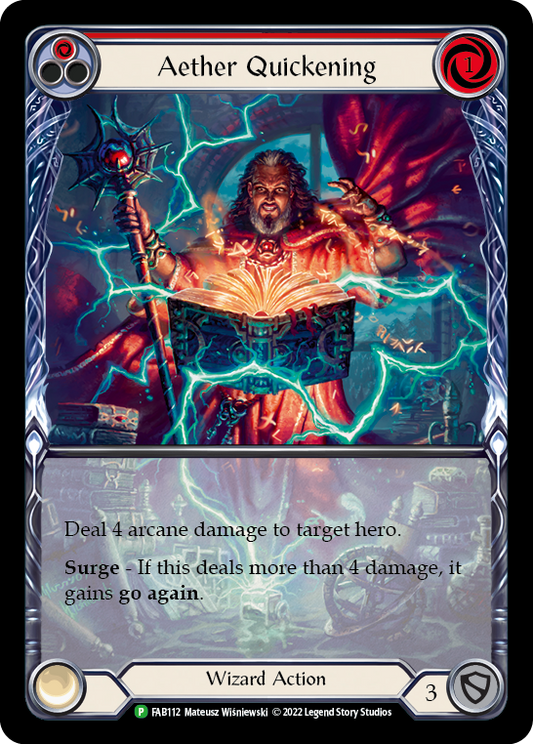 Aether Quickening (Red) - FAB112 [FAB112] Rainbow Foil, Flesh and Blood: Promo Cards, Promo, FAB112