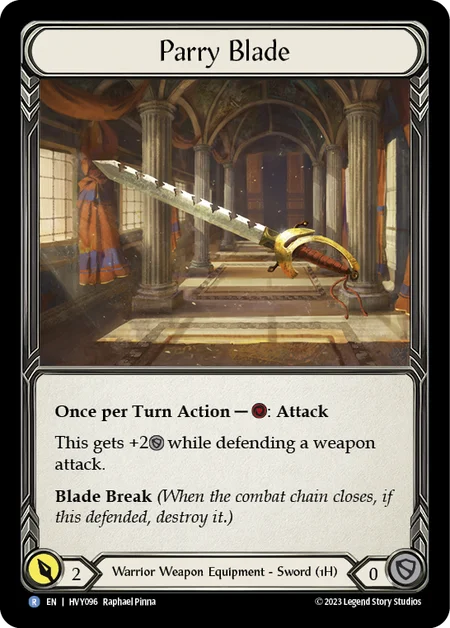 Parry Blade [HVY096] Near Mint Cold Foil, HVY096, Heavy Hitters, Rare