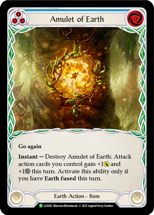 Amulet of Earth [LGS063] Cold Foil, Flesh and Blood: Promo Cards, Promo, LGS063