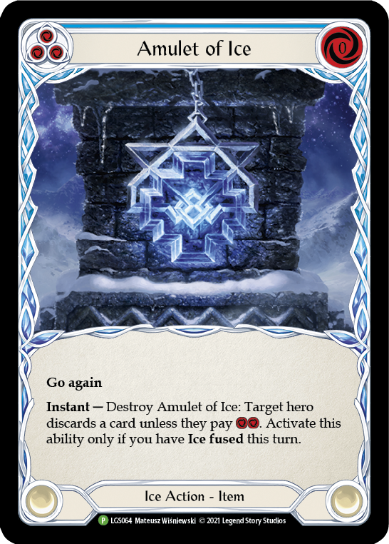 Amulet of Ice [LGS064] Cold Foil, Flesh and Blood: Promo Cards, Promo, LGS064