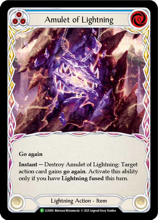 Amulet of Lightning [LGS065] Cold Foil, Flesh and Blood: Promo Cards, Promo, LGS065