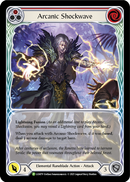 Arcanic Shockwave (Red) (Extended Art) - LGS079 [LGS079] Rainbow Foil, Flesh and Blood: Promo Cards, Promo, LGS079