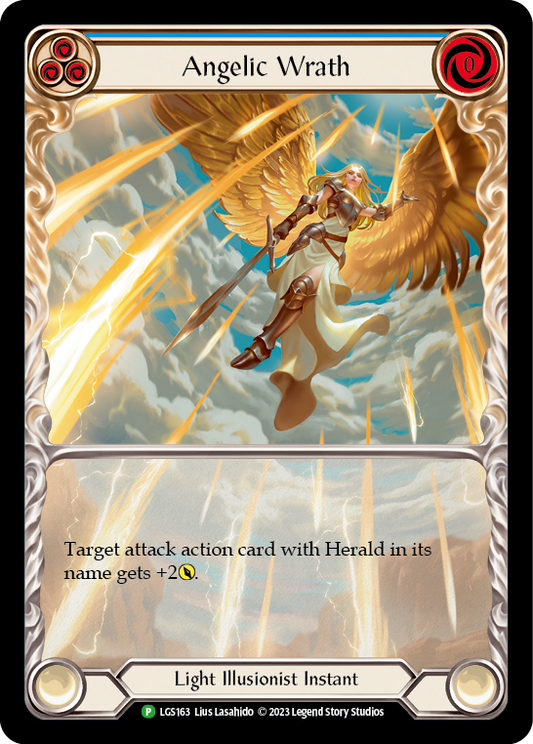 Angelic Wrath (Blue) - LGS163 [LGS163] Rainbow Foil, Flesh and Blood: Promo Cards, Promo, LGS163