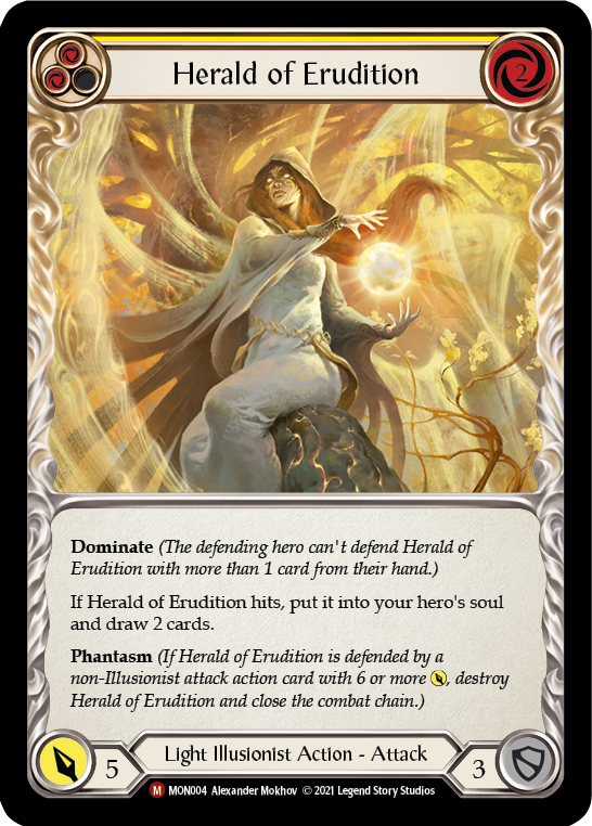 Herald of Erudition [MON004] Unlimited Edition Rainbow Foil, Monarch, Majestic, MON004