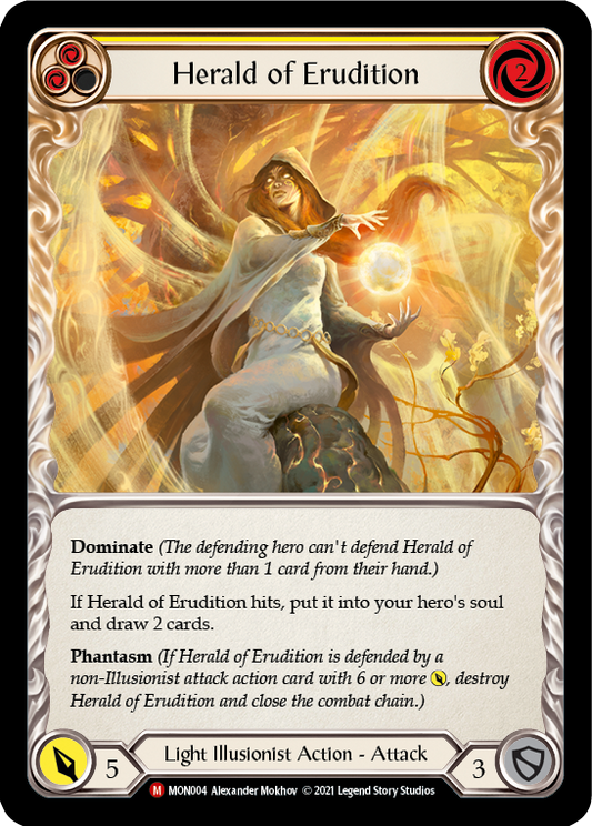 Herald of Erudition [MON004] Unlimited Edition Rainbow Foil, Monarch, Majestic, MON004