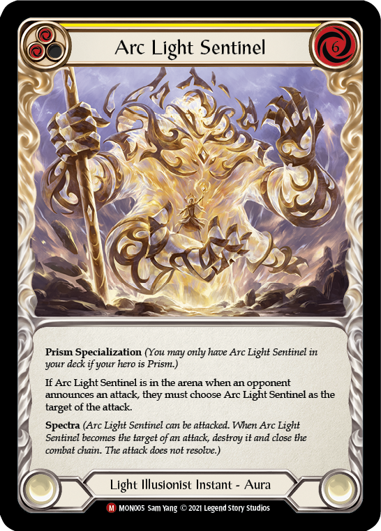 Arc Light Sentinel [MON005] 1st Edition Rainbow Foil, Monarch, Majestic, MON005