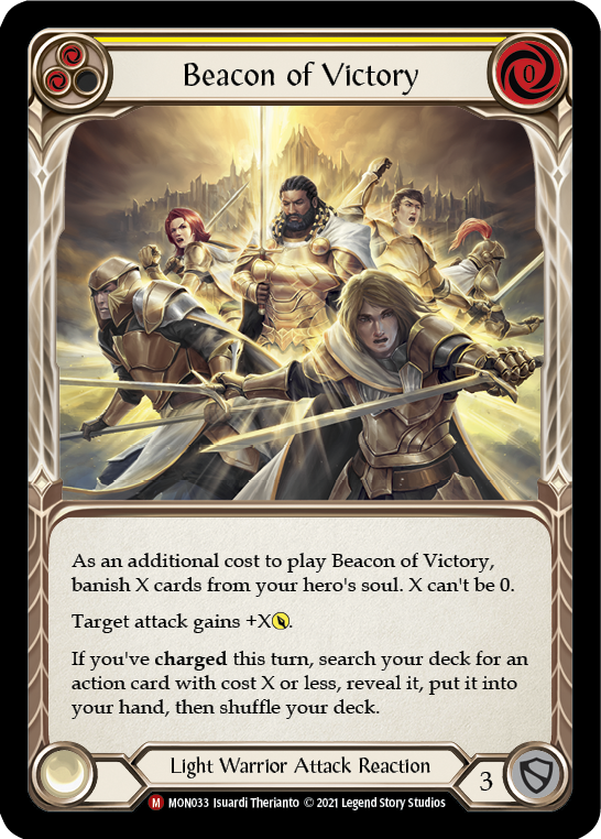 Beacon of Victory [MON033] Unlimited Edition Rainbow Foil, Monarch, Majestic, MON033