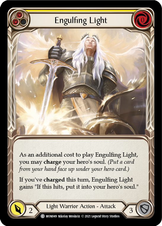 Engulfing Light (Yellow) [MON049] Unlimited Edition Rainbow Foil, Monarch, Common, MON049