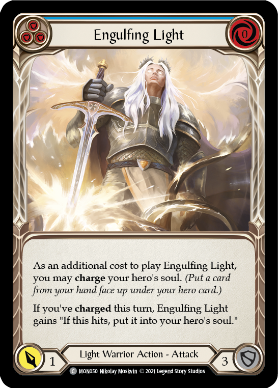 Engulfing Light (Blue) [MON050] Unlimited Edition Rainbow Foil, Monarch, Common, MON050