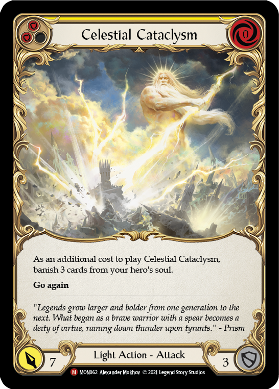 Celestial Cataclysm [MON062] Unlimited Edition Rainbow Foil, Monarch, Majestic, MON062