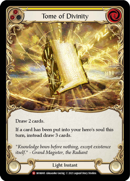 Tome of Divinity [MON065] 1st Edition Rainbow Foil, Monarch, Majestic, MON065