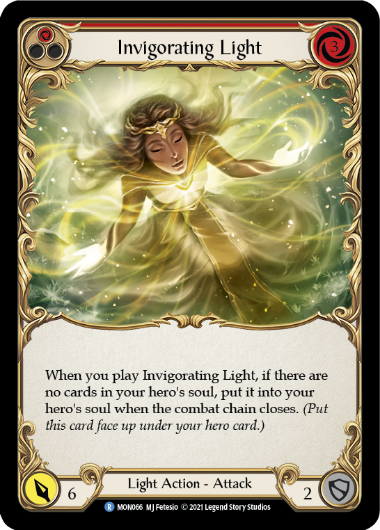 Invigorating Light (Red) [MON066] Unlimited Edition Rainbow Foil, Monarch, Rare, MON066