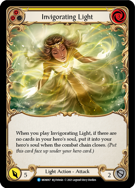 Invigorating Light (Yellow) [MON067] Unlimited Edition Rainbow Foil, Monarch, Rare, MON067