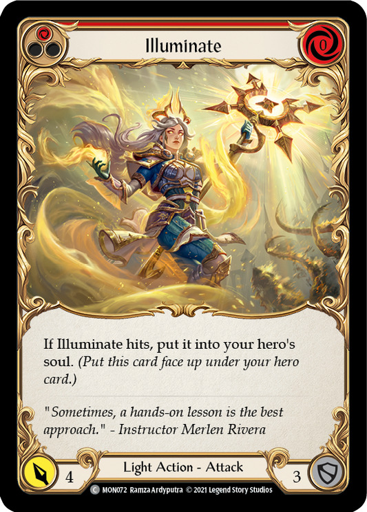 Illuminate (Red) [MON072] Unlimited Edition Rainbow Foil, Monarch, Common, MON072