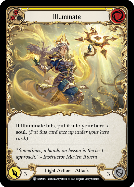 Illuminate (Yellow) [MON073] Unlimited Edition Rainbow Foil, Monarch, Common, MON073