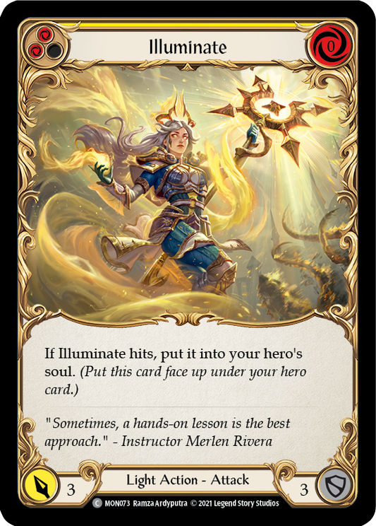 Illuminate (Yellow) [MON073] Unlimited Edition Rainbow Foil, Monarch, Common, MON073