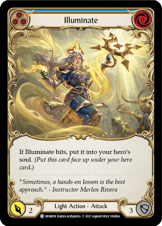 Illuminate (Blue) [MON074] Unlimited Edition Rainbow Foil, Monarch, Common, MON074