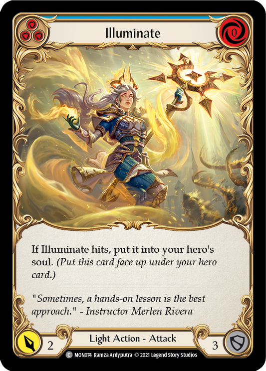 Illuminate (Blue) [MON074] Unlimited Edition Rainbow Foil, Monarch, Common, MON074