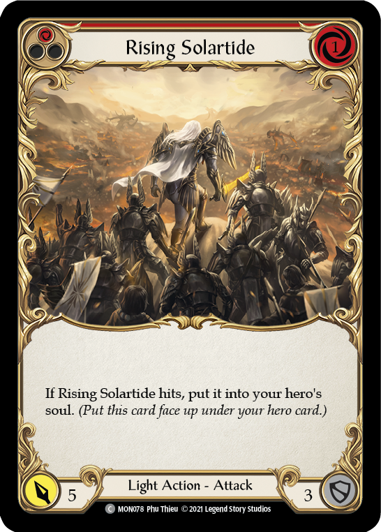 Rising Solartide (Red) [MON078] Unlimited Edition Rainbow Foil, Monarch, Common, MON078