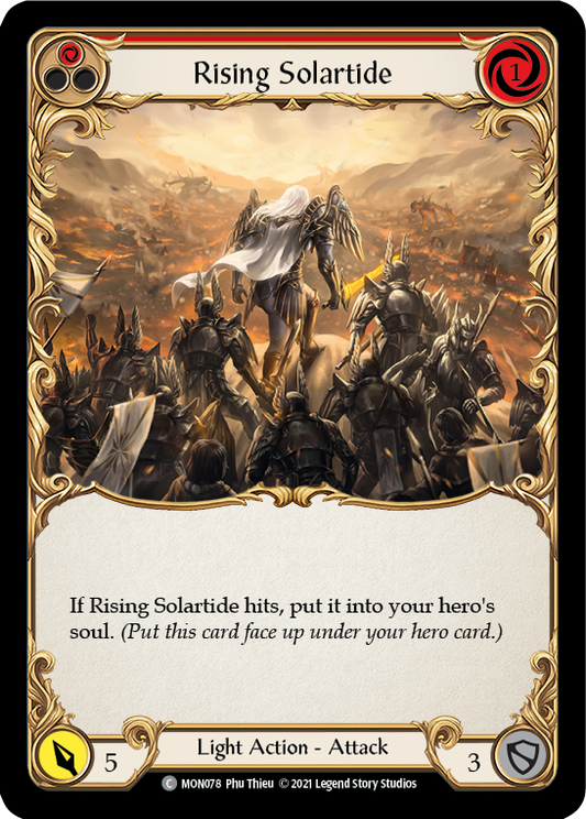 Rising Solartide (Red) [MON078] Unlimited Edition Rainbow Foil, Monarch, Common, MON078