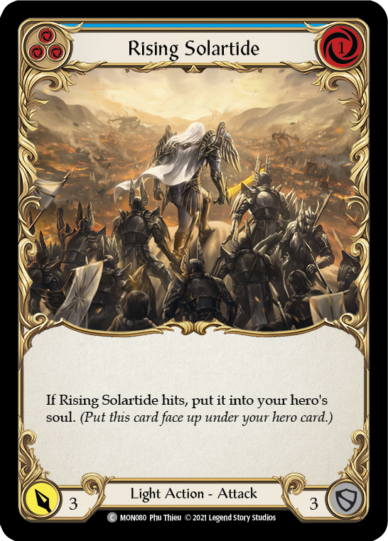 Rising Solartide (Blue) [MON080] Unlimited Edition Rainbow Foil, Monarch, Common, MON080