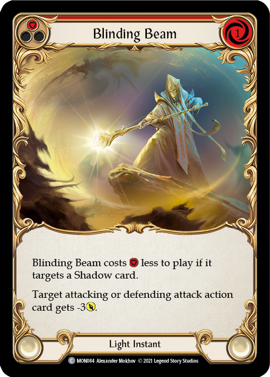 Blinding Beam (Red) [MON084] Unlimited Edition Rainbow Foil, Monarch, Common, MON084