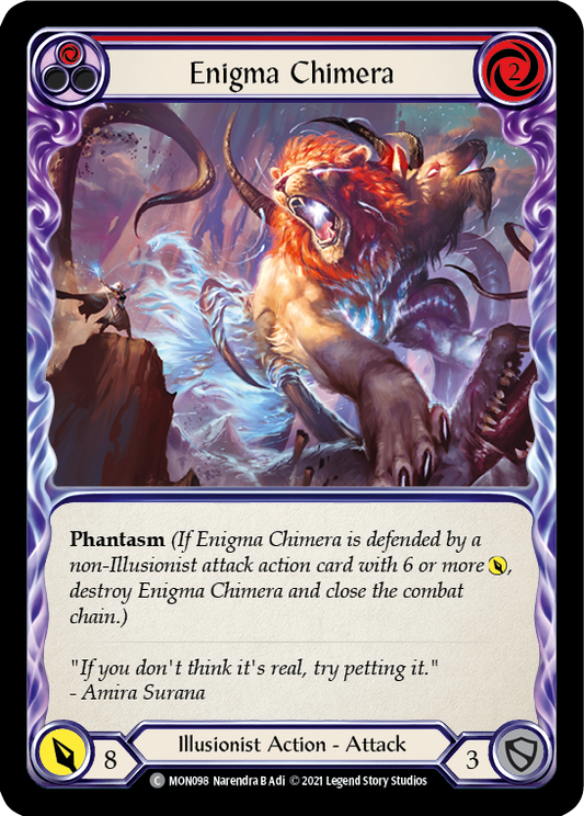 Enigma Chimera (Red) [MON098] Unlimited Edition Rainbow Foil, Monarch, Common, MON098