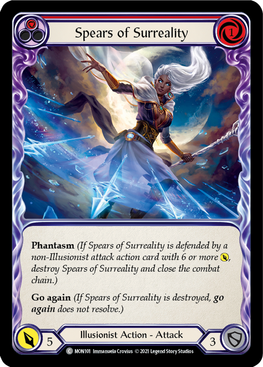 Spears of Surreality (Red) [MON101] Unlimited Edition Rainbow Foil, Monarch, Common, MON101