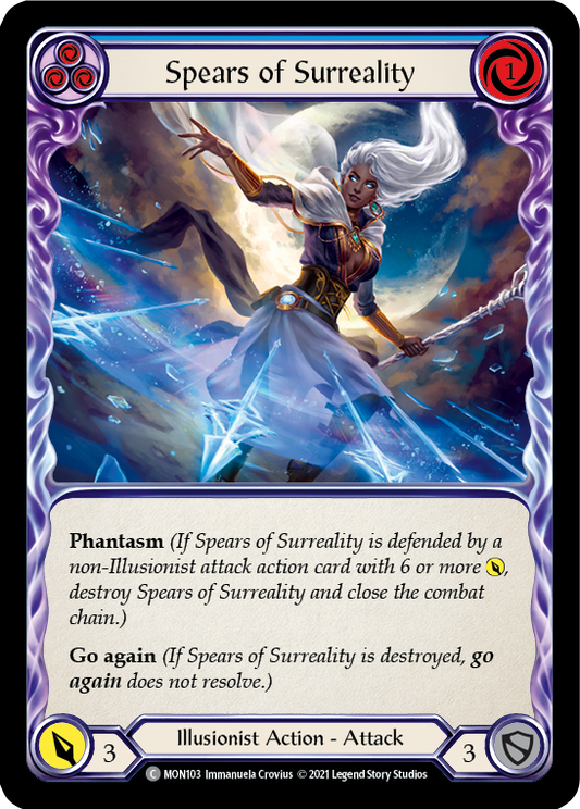 Spears of Surreality (Blue) [MON103] 1st Edition Normal, Monarch, Common, MON103