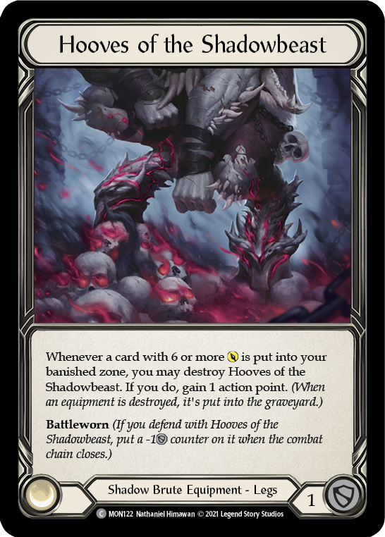 Hooves of the Shadowbeast [MON122] Unlimited Edition Rainbow Foil, Monarch, Common, MON122