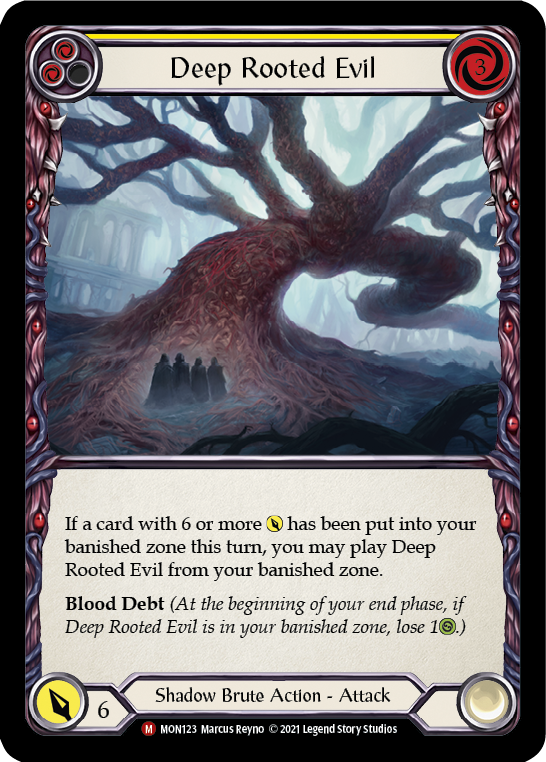 Deep Rooted Evil [MON123] Unlimited Edition Rainbow Foil, Monarch, Majestic, MON123