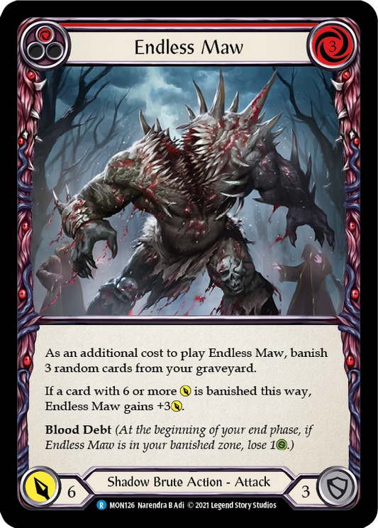 Endless Maw (Red) [MON126] 1st Edition Normal, Monarch, Rare, MON126