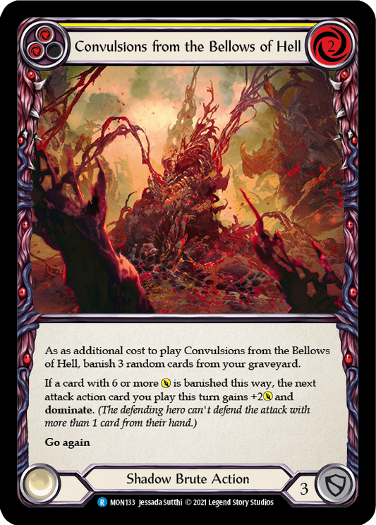 Convulsions from the Bellows of Hell (Yellow) [MON133] Unlimited Edition Rainbow Foil, Monarch, Rare, MON133