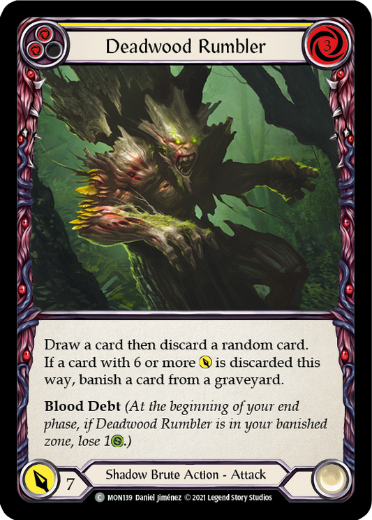 Deadwood Rumbler (Yellow) [MON139] 1st Edition Normal, Monarch, Common, MON139