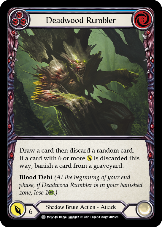 Deadwood Rumbler (Blue) [MON140] 1st Edition Normal, Monarch, Common, MON140