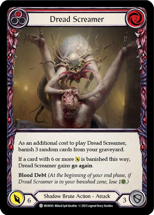 Dread Screamer (Red) [MON141] Unlimited Edition Rainbow Foil, Monarch, Common, MON141