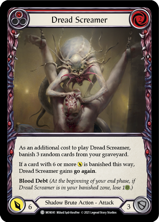 Dread Screamer (Red) [MON141] Unlimited Edition Normal, Monarch, Common, MON141