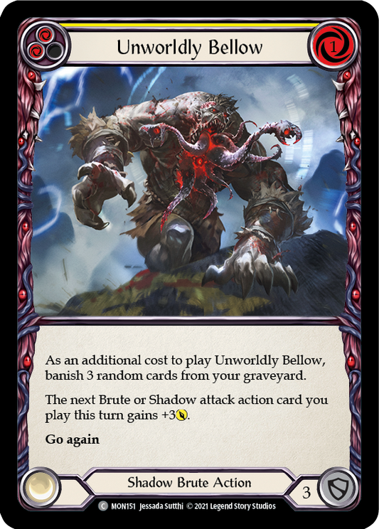 Unworldly Bellow (Yellow) [MON151] 1st Edition Normal, Monarch, Common, MON151