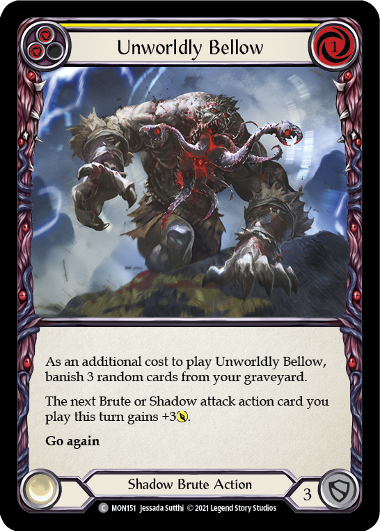 Unworldly Bellow (Yellow) [MON151] Unlimited Edition Normal, Monarch, Common, MON151