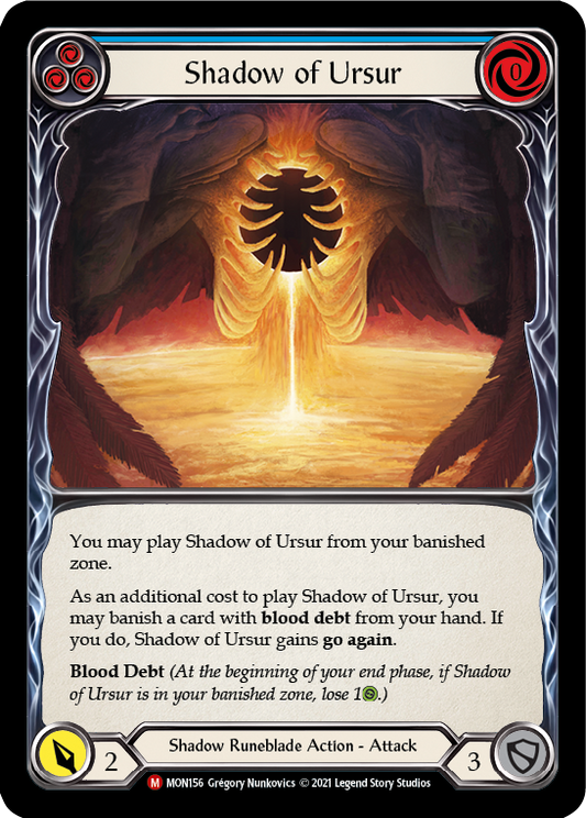 Shadow of Ursur [MON156] 1st Edition Normal, Monarch, Majestic, MON156