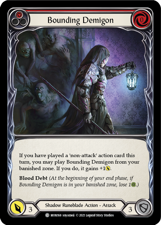 Bounding Demigon (Red) [MON168] 1st Edition Normal, Monarch, Common, MON168