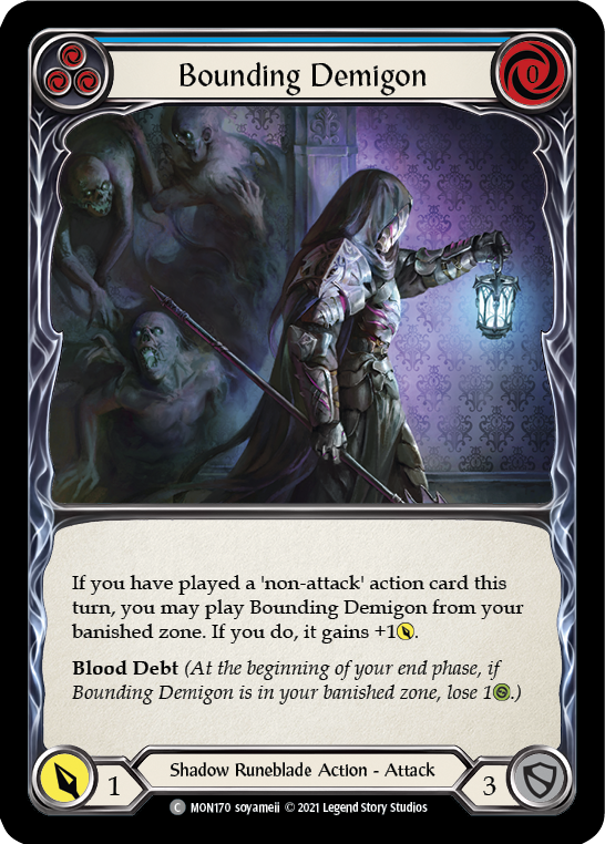 Bounding Demigon (Blue) [MON170] 1st Edition Normal, Monarch, Common, MON170