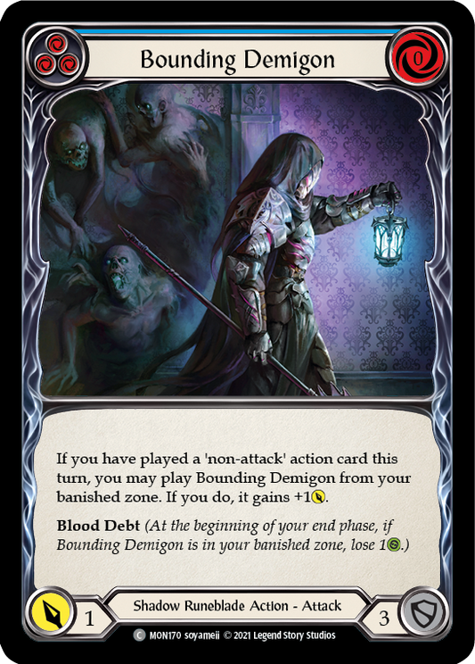 Bounding Demigon (Blue) [MON170] 1st Edition Normal, Monarch, Common, MON170