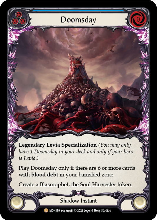 Doomsday [MON189] 1st Edition Cold Foil, Monarch, Legendary, MON189