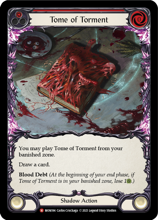 Tome of Torment [MON194] Unlimited Edition Rainbow Foil, Monarch, Majestic, MON194